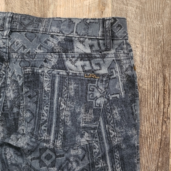 Ralph Lauren LRL Western Jeans Boho Tribal Southwestern Aztec Print Sz 12 - Y2K - Picture 4 of 7